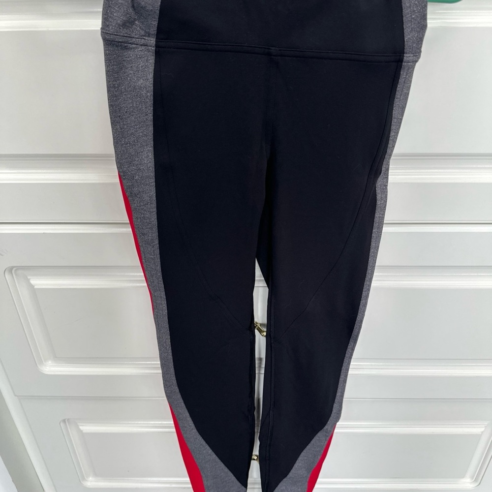 Women’s Lululemon Black and Red Leggings, 29”